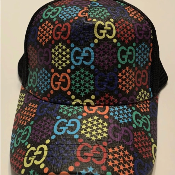Gucci Hat - Gucci Psychedelic GG Designer Cap - Picture 6 of 7